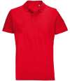 04502 Pulse SOL'S Unisex Pulse Twin Piqué Polo Shirt Red colour image